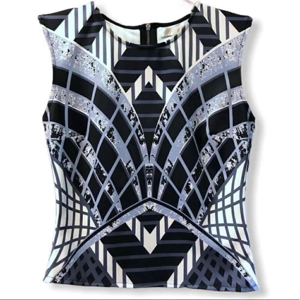 Jealous Tomato Geometric Tank Exposed zipper